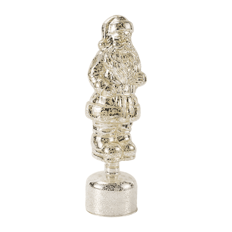 Vintage Mercury üveg Mikulás figura (piros / ezüst / világoszöld kivitel)