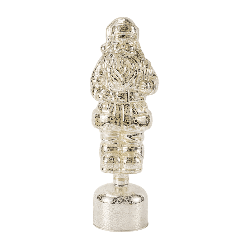 Vintage Mercury üveg Mikulás figura (piros / ezüst / világoszöld kivitel)