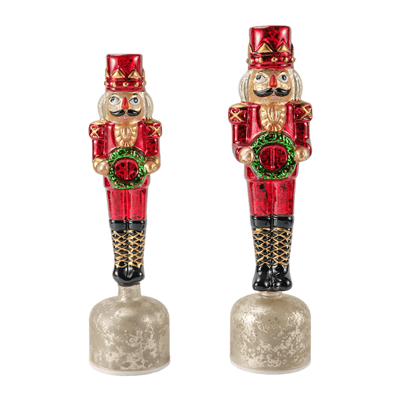 Vintage Mercury üveg diótörő figura (piros kivitel)