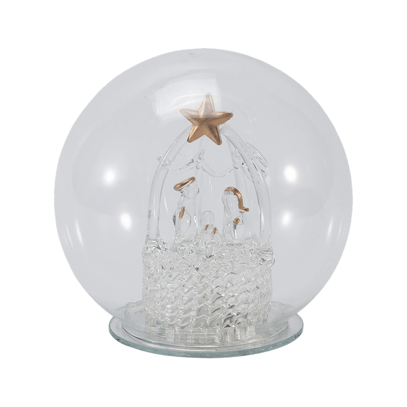 Ünnepi Glass Cloche & Globe Light (angyal / betlehemes / karácsonyfa / szarvaserdő stílusok)