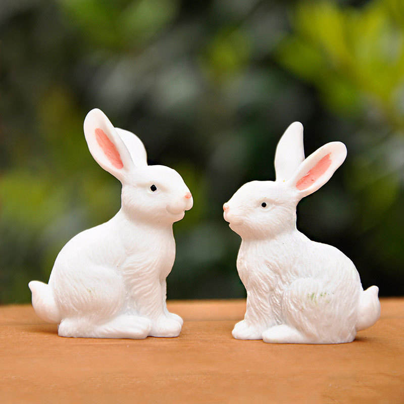 8 cm-es gyanta húsvéti nyuszi figura dekor készlet