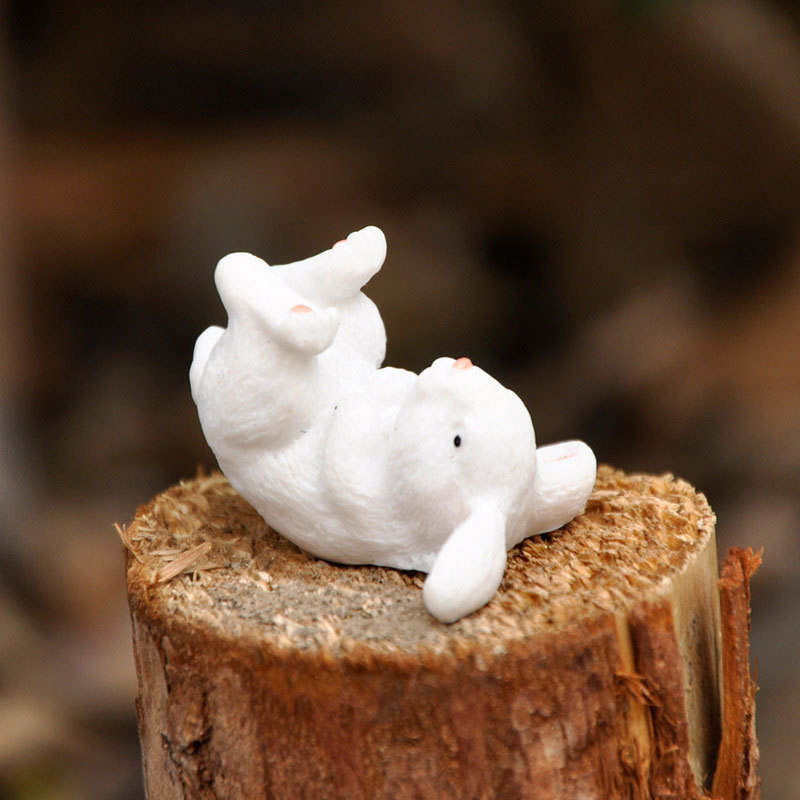 8 cm-es gyanta húsvéti nyuszi figura dekor készlet