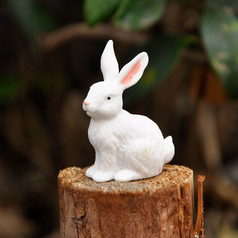 8 cm-es gyanta húsvéti nyuszi figura dekor készlet