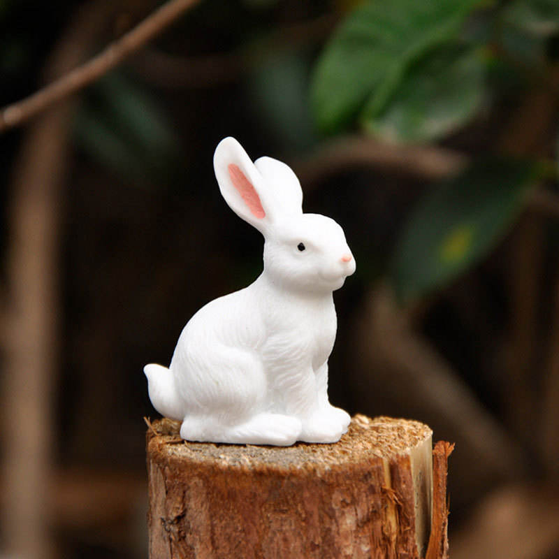 8 cm-es gyanta húsvéti nyuszi figura dekor készlet