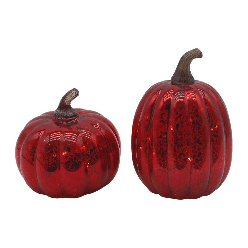 12*15cm-es Halloween LED üveg sütőtök lámpa asztali dísz