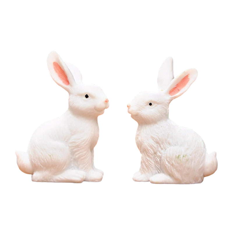 8 cm-es gyanta húsvéti nyuszi figura dekor készlet